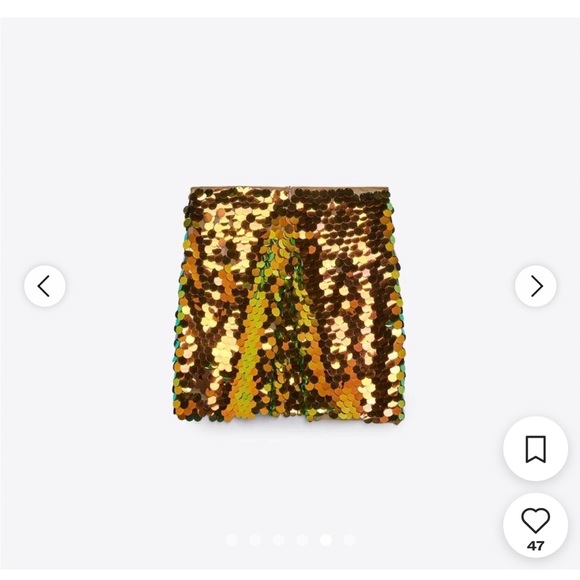 Zara small sequin skirt- limited edition brand new with tags - Picture 2 of 5